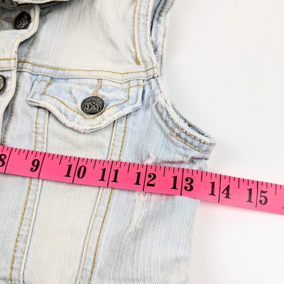 Children's Plan Light Blue Jean Vest - Picture 12 of 13